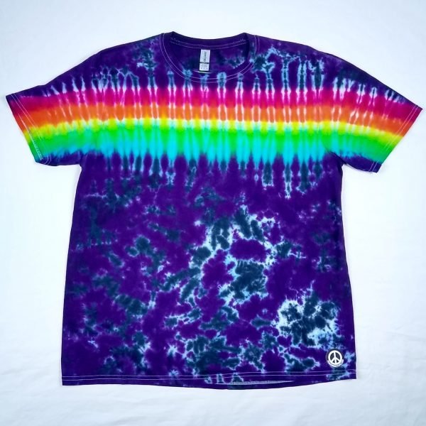 horizontal stripe tie dye t-shirt