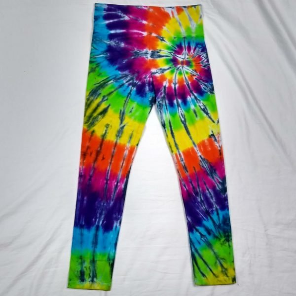 Black Rainbow Spiral Leggings