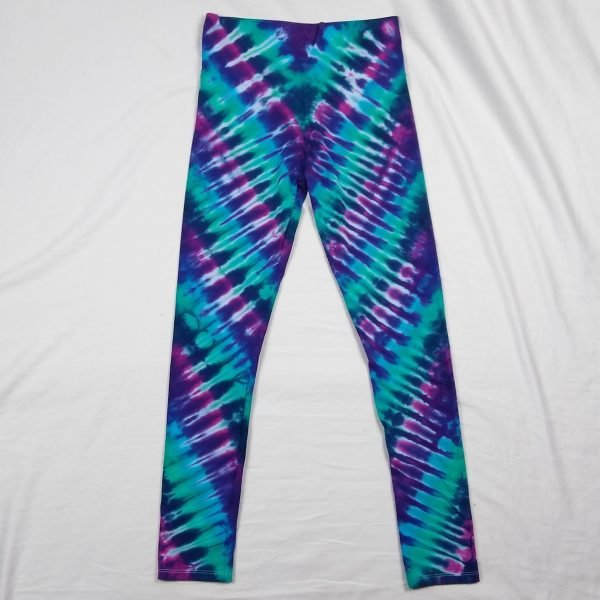 Purple and Blue V-Striped Leggings