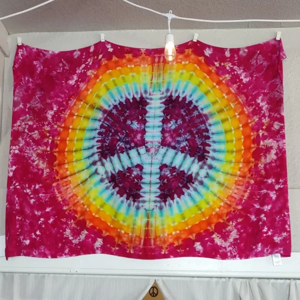 Rainbow Peace Sign Tapestry